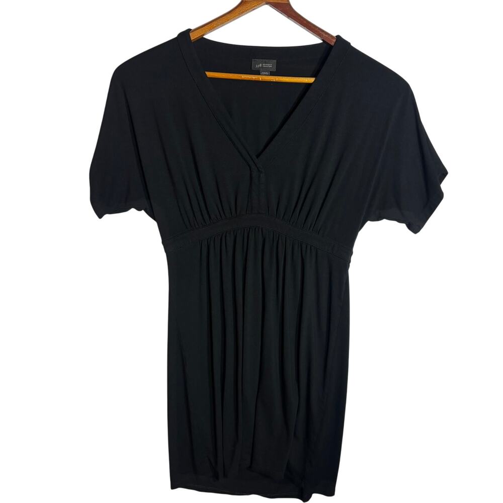J Jill Wearever Collection Womens Dress Size Small  Black V-Neck Stretch